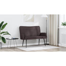 vidaXL Kétüléses Kanapé Sötét Barna 115 x 61 x 87 cm Szövet