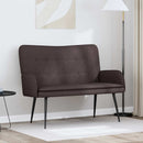 vidaXL Kétüléses Kanapé Sötét Barna 115 x 61 x 87 cm Szövet