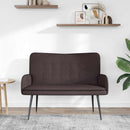 vidaXL Kétüléses Kanapé Sötét Barna 115 x 61 x 87 cm Szövet