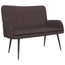 vidaXL Kétüléses Kanapé Sötét Barna 115 x 61 x 87 cm Szövet