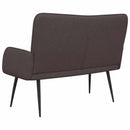 vidaXL Kétüléses Kanapé Sötét Barna 115 x 61 x 87 cm Szövet