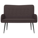 vidaXL Kétüléses Kanapé Sötét Barna 115 x 61 x 87 cm Szövet