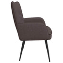 vidaXL Kétüléses Kanapé Sötét Barna 115 x 61 x 87 cm Szövet