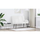 vidaXL Kétüléses Kanapé Fehér 115 x 61 x 87 cm Szövet