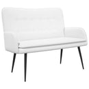 vidaXL Kétüléses Kanapé Fehér 115 x 61 x 87 cm Szövet