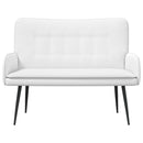 vidaXL Kétüléses Kanapé Fehér 115 x 61 x 87 cm Szövet