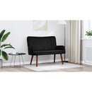 vidaXL Kétüléses Kanapé Fekete 115 x 61 x 87 cm Bársony