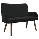 vidaXL Kétüléses Kanapé Fekete 115 x 61 x 87 cm Bársony