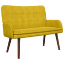 vidaXL Kétüléses Kanapé Sárga 115 x 61 x 87 cm Bársony