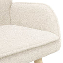 vidaXL Kétüléses Kanapé Krémszínű 115 x 61 x 87 cm Bouclé