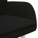 vidaXL Kétüléses Kanapé Fekete 115 x 61 x 87 cm Bouclé