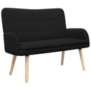vidaXL Kétüléses Kanapé Fekete 115 x 61 x 87 cm Bouclé