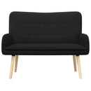 vidaXL Kétüléses Kanapé Fekete 115 x 61 x 87 cm Bouclé