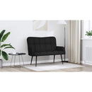 vidaXL Kétüléses Kanapé Fekete 115 x 61 x 87 cm Szövet