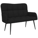 vidaXL Kétüléses Kanapé Fekete 115 x 61 x 87 cm Szövet