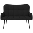 vidaXL Kétüléses Kanapé Fekete 115 x 61 x 87 cm Szövet