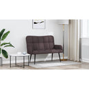 vidaXL Kétüléses Kanapé Sötét Barna 115 x 61 x 87 cm Szövet