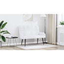 vidaXL Kétüléses Kanapé Fehér 115 x 61 x 87 cm Szövet