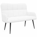 vidaXL Kétüléses Kanapé Fehér 115 x 61 x 87 cm Szövet