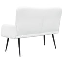 vidaXL Kétüléses Kanapé Fehér 115 x 61 x 87 cm Szövet