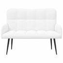 vidaXL Kétüléses Kanapé Fehér 115 x 61 x 87 cm Szövet