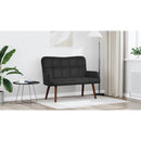 vidaXL Kétüléses Kanapé Fekete 115 x 61 x 87 cm Bársony