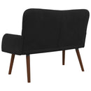 vidaXL Kétüléses Kanapé Fekete 115 x 61 x 87 cm Bársony