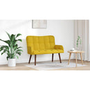 vidaXL Kétüléses Kanapé Sárga 115 x 61 x 87 cm Bársony