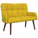 vidaXL Kétüléses Kanapé Sárga 115 x 61 x 87 cm Bársony