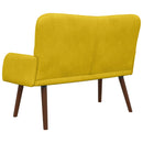 vidaXL Kétüléses Kanapé Sárga 115 x 61 x 87 cm Bársony