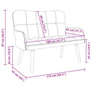 vidaXL Kétüléses Kanapé Kék 115 x 61 x 87 cm Bársony