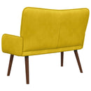 vidaXL Kétüléses Kanapé Sárga 115 x 61 x 87 cm Bársony