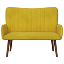 vidaXL Kétüléses Kanapé Sárga 115 x 61 x 87 cm Bársony
