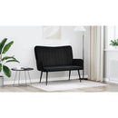 vidaXL Kétüléses Kanapé Fekete 115 x 61 x 87 cm Bársony