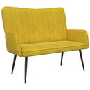 vidaXL Kétüléses Kanapé Sárga 115 x 61 x 87 cm Bársony