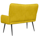 vidaXL Kétüléses Kanapé Sárga 115 x 61 x 87 cm Bársony