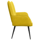 vidaXL Kétüléses Kanapé Sárga 115 x 61 x 87 cm Bársony