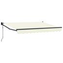 vidaXL Napernyő Krémszínű 3,5 x 2 m Poliészter és fém