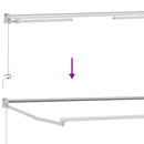 vidaXL LED-es, kézi kihúzható napernyő Beige és Fehér 3,5 x 2 m