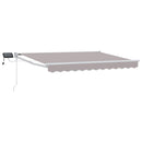 vidaXL LED-es, kézi kihúzható napernyő 3 x 2,5 m