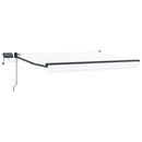 vidaXL LED-es, kézi kihúzható napernyő 3,5 x 2,5 m