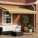 vidaXL Elektromos Kihúzható Napernyő Sárga és Szürke 3,5 x 2 m