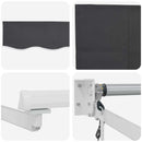 vidaXL Elektromos Kihúzható Napernyő Antracit 3,5 x 2,5 m
