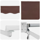 vidaXL Elektromos Kihúzható Napernyő Barna és fehér 3 x 2,5 m