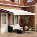 vidaXL Elektromos Kihúzható Napernyő Fehér 4 × 3 m