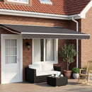 vidaXL Kézi Retraktálható Napernyő Antracitszürke 5 x 3 m