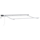 vidaXL Kézi napellenző keret LED világítással Beige és Fehér 3,5 x 2 m