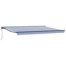 vidaXL Elektromos Kihúzható Napernyő Kék, Fehér, Antracit 4 x 2 m