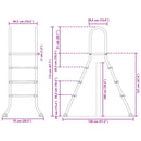 vidaXL Föld feletti medence létra 100 cm 3-Step Rozsdamentes acél 304