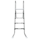 vidaXL Részben földbe süllyesztett medencelétra 195 x 116 cm 4-lépcsős